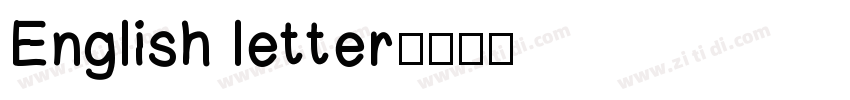 English letter字体转换